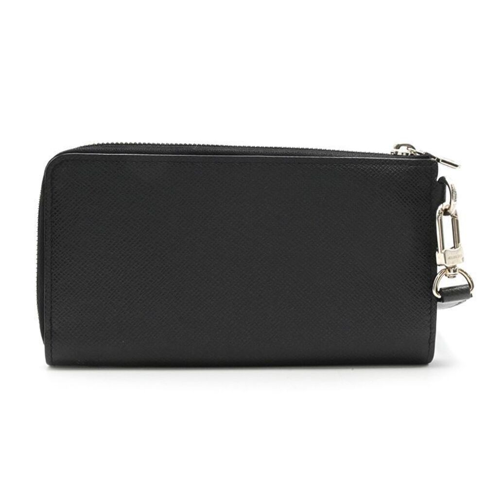 Louis Vuitton Long Noir Dragonne Zip Zippy Wallet Black Taiga